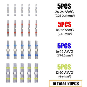 10/50PCS Thermal Shrinkage Electrical Car Wires Connector Solder Extrusion Terminals Block Cable Termination Wireway Clamping