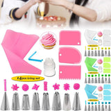 14Pcs/Set Piping-Nozzles Silicone Pastry Bag Kit Cake Decorating Tools DIY Icing Piping Cream/whipped cream/heavy whipping cream