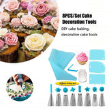 14Pcs/Set Piping-Nozzles Silicone Pastry Bag Kit Cake Decorating Tools DIY Icing Piping Cream/whipped cream/heavy whipping cream