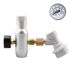 2020 Newest Co2 Charger Kit, 0-60PSI Co2 Regulator Mini Keg Charger/Regulator Mini Keg Charger with Ball Lock