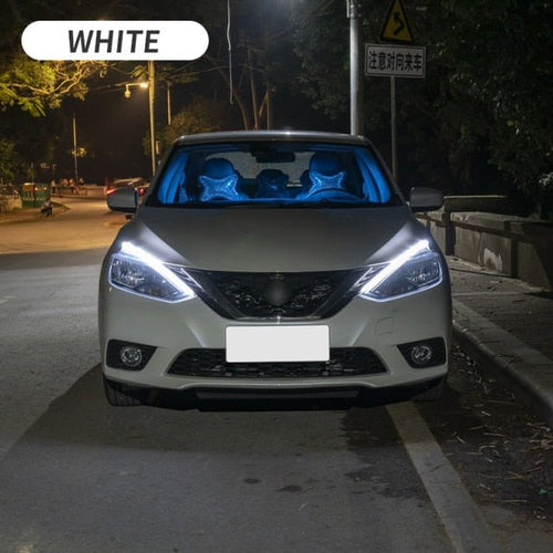 2pcs Led DRL Turn Signal Light Strip Flexible/drl light/drls/daytime running lights/drl in car/led running light