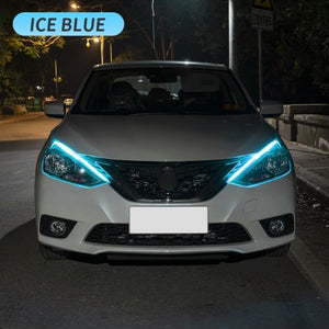 2pcs Led DRL Turn Signal Light Strip Flexible/drl light/drls/daytime running lights/drl in car/led running light