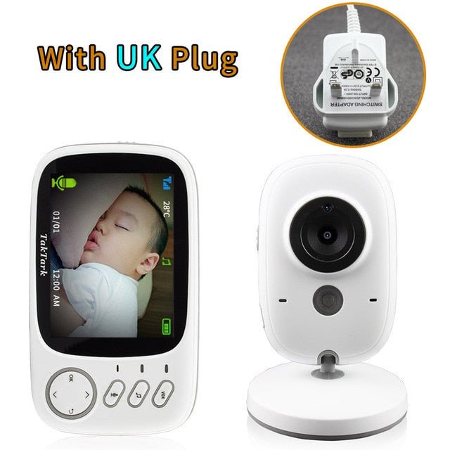 3.2 inch Wireless Video Color Baby Monitor High Resolution Baby Nanny Security Camera Night Vision Temperature Monitoring