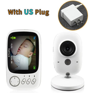 3.2 inch Wireless Video Color Baby Monitor High Resolution Baby Nanny Security Camera Night Vision Temperature Monitoring