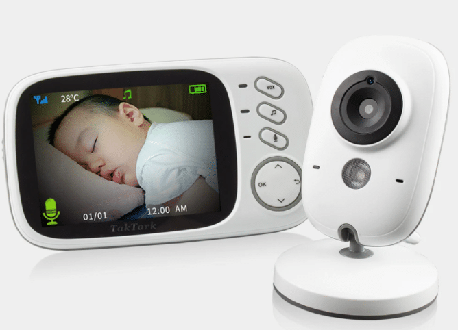 3.2 inch Wireless Video Color Baby Monitor High Resolution Baby Nanny Security Camera Night Vision Temperature Monitoring