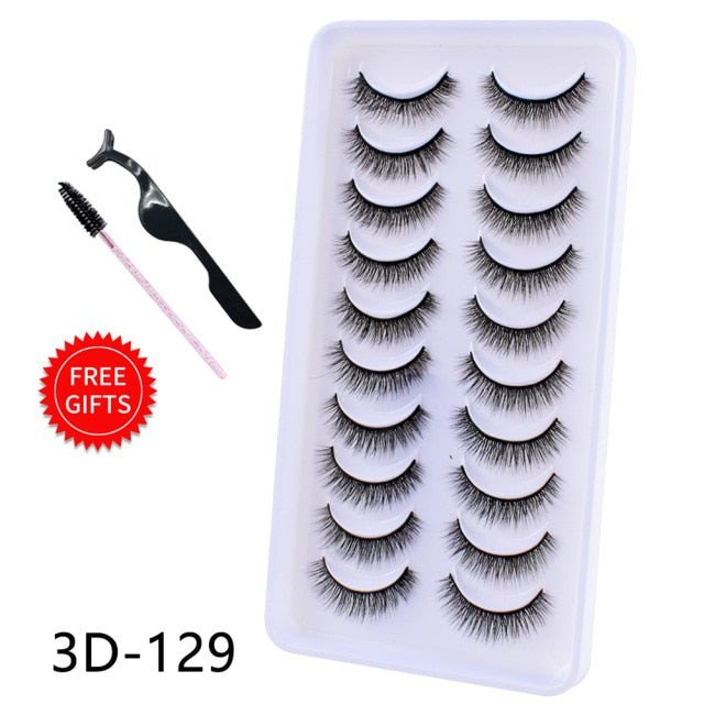 5/10Pairs 3D Mink Lashes Natural Eyelashes Dramatic False/eyelash extensions/eyelash extensions near me/lash extensions/lash extensions near me