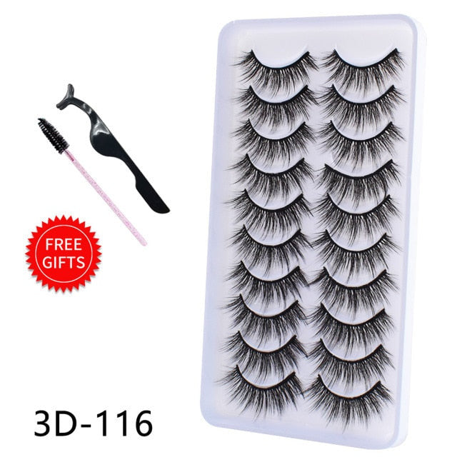 5/10Pairs 3D Mink Lashes Natural Eyelashes Dramatic False/eyelash extensions/eyelash extensions near me/lash extensions/lash extensions near me