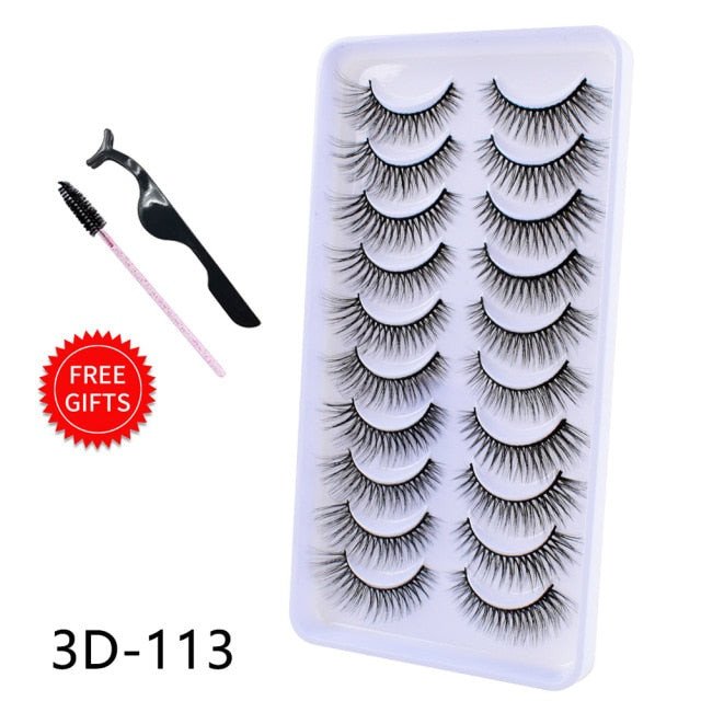 5/10Pairs 3D Mink Lashes Natural Eyelashes Dramatic False/eyelash extensions/eyelash extensions near me/lash extensions/lash extensions near me