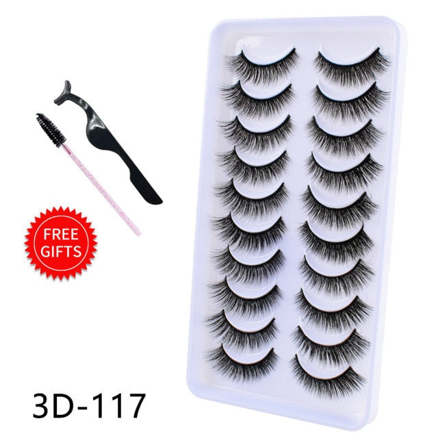 5/10Pairs 3D Mink Lashes Natural Eyelashes Dramatic False/eyelash extensions/eyelash extensions near me/lash extensions/lash extensions near me