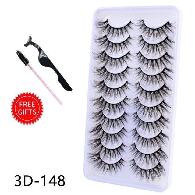 5/10Pairs 3D Mink Lashes Natural Eyelashes Dramatic False/eyelash extensions/eyelash extensions near me/lash extensions/lash extensions near me