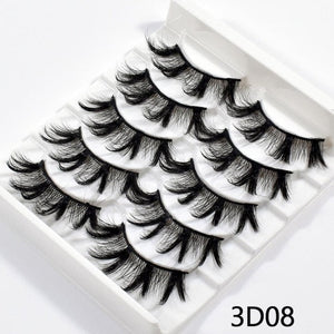 5/10Pairs 3D Mink Lashes Natural Eyelashes Dramatic False/eyelash extensions/eyelash extensions near me/lash extensions/lash extensions near me