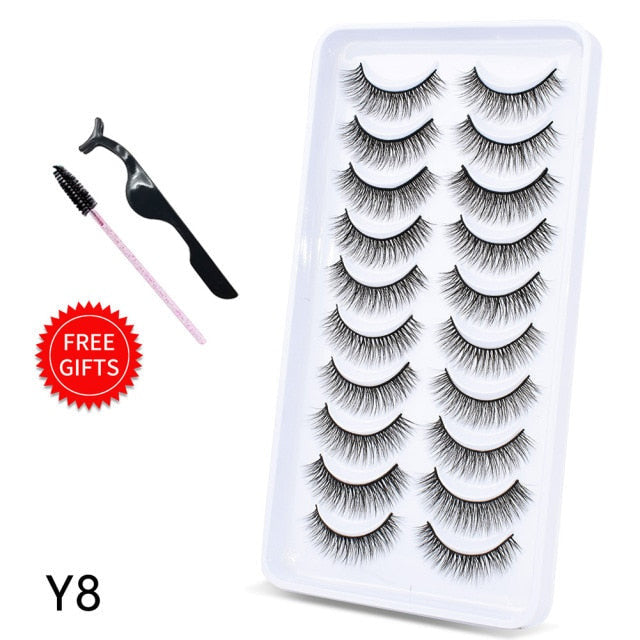 5/10Pairs 3D Mink Lashes Natural Eyelashes Dramatic False/eyelash extensions/eyelash extensions near me/lash extensions/lash extensions near me