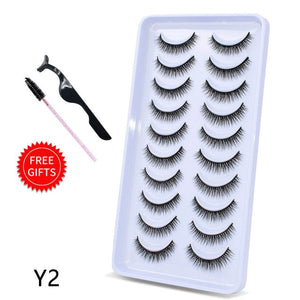 5/10Pairs 3D Mink Lashes Natural Eyelashes Dramatic False/eyelash extensions/eyelash extensions near me/lash extensions/lash extensions near me