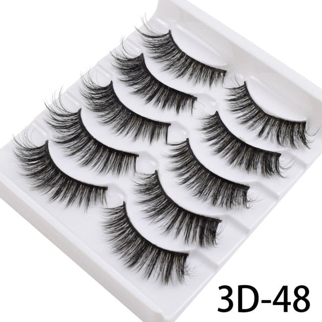 5/10Pairs 3D Mink Lashes Natural Eyelashes Dramatic False/eyelash extensions/eyelash extensions near me/lash extensions/lash extensions near me