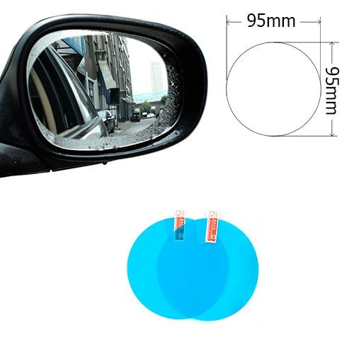 Anti Fog Car Sticker Car Mirror Window Clear Film Car Rearview Mirror Protective Film Waterproof 2 Pcs/Set