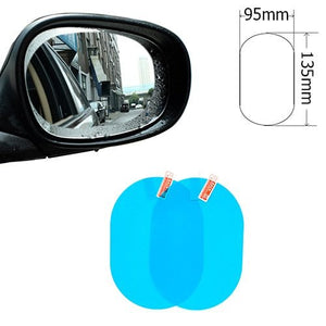 Anti Fog Car Sticker Car Mirror Window Clear Film Car Rearview Mirror Protective Film Waterproof 2 Pcs/Set