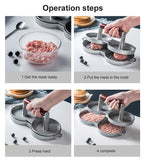 Alloy Hamburger Maker Hamburger Press Round Shape Non-Stick/Burger Patty/Hamburger Meat Beef