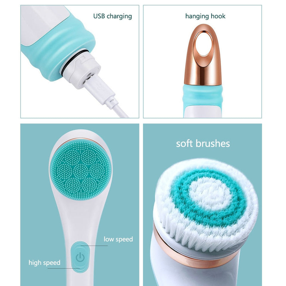 5-Attachment Exfoliating Body Brush