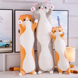 Cat Body Pillow/long cat body pillow/Tubular Animals Pillow Plush 3D Stuffed Animal Unicorn, Dino, Fox, Kitty, Bunny or Pig