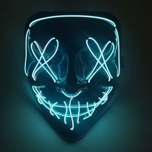 Cosmask Halloween Neon Mask Led Mask Masque Masquerade Party Masks Light Glow In The Dark Funny Masks Cosplay Costume Supplies