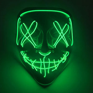 Cosmask Halloween Neon Mask Led Mask Masque Masquerade Party Masks Light Glow In The Dark Funny Masks Cosplay Costume Supplies