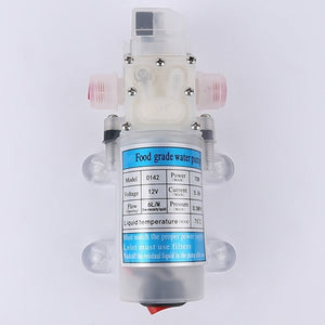 Dc 12V 70W Food Grade Self-Priming Diaphragm Water Pump with Switch Diaphragm Water/HomeBrew Beer Pump Brewing Food