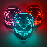 Cosmask Halloween Neon Mask Led Mask Masque Masquerade Party Masks Light Glow In The Dark Funny Masks Cosplay Costume Supplies