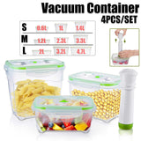 Foodsaver Container/Lasting Freshness 4 Piece Vacuum Seal Food Storage Container Set, Rectangle