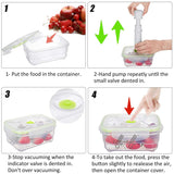 Foodsaver Container/Lasting Freshness 4 Piece Vacuum Seal Food Storage Container Set, Rectangle