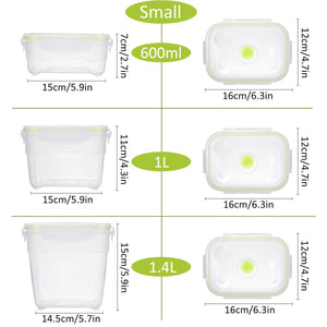 Foodsaver Container/Lasting Freshness 4 Piece Vacuum Seal Food Storage Container Set, Rectangle