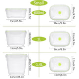 Foodsaver Container/Lasting Freshness 4 Piece Vacuum Seal Food Storage Container Set, Rectangle