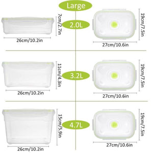 Foodsaver Container/Lasting Freshness 4 Piece Vacuum Seal Food Storage Container Set, Rectangle