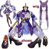 Game Genshin Impact Keqing Cosplay Costumes Genshin Ke Qing Impact Halloween