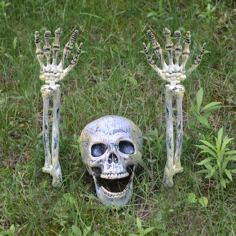 halloween deco human-skeleton skull and bones figma halloween haunted house accessory