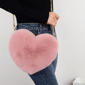 Heart Shaped Purse/Heart Shaped kate spade purse/Heart Shaped purse kate spade/GORGEOUS FAUX FUR HEART SHAPE HANDBAGS/heart shaped bag