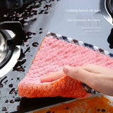 Kitchen daily dish towel, dish cloth, kitchen rag, non-stick oil, thickened table cleaning cloth, absorbent scouring pad