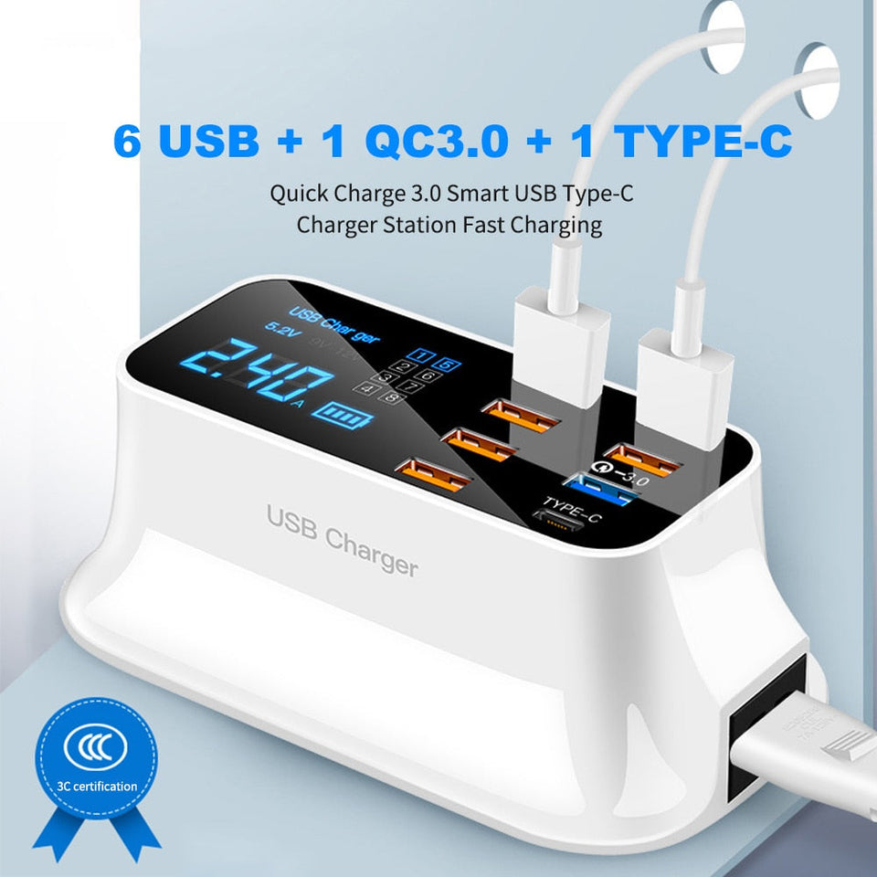 Multi Port Usb Charger/ best multi port usb charger/8 Port USB Charger - Super Fast!