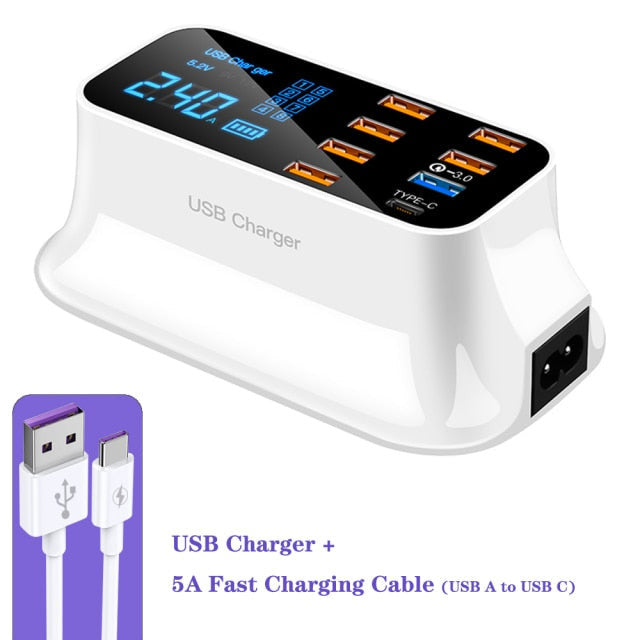 Multi Port Usb Charger/ best multi port usb charger/8 Port USB Charger - Super Fast!