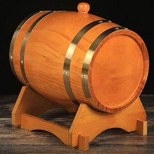 Oak Barrel, 1.5 L Oak Storage Barrel Built-in Foil Liner to Store Your Own Whiskey/wine barrel