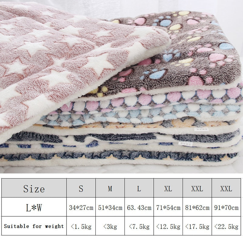 Puppy Blankets/Cosy Calming Pet Blanket/Cosy Calming Pet Blanket Coffe With Footprint/Puppy Blankets for cranes/best Puppy Blankets/