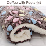 Puppy Blankets/Cosy Calming Pet Blanket/Cosy Calming Pet Blanket Coffe With Footprint/Puppy Blankets for cranes/best Puppy Blankets/