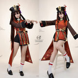 ROLECOS Game Genshin Impact Hutao Cosplay Costume Hu Tao Uniform Cosplay Chinese Style Halloween