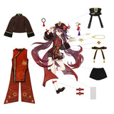 ROLECOS Game Genshin Impact Hutao Cosplay Costume Hu Tao Uniform Cosplay Chinese Style Halloween