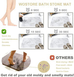 Bath Stone Mat 23.62 x 15.35 Inches Diatomaceous Bathroom Floor Mat Quick Drying Anti-Slip Doormat Marbling